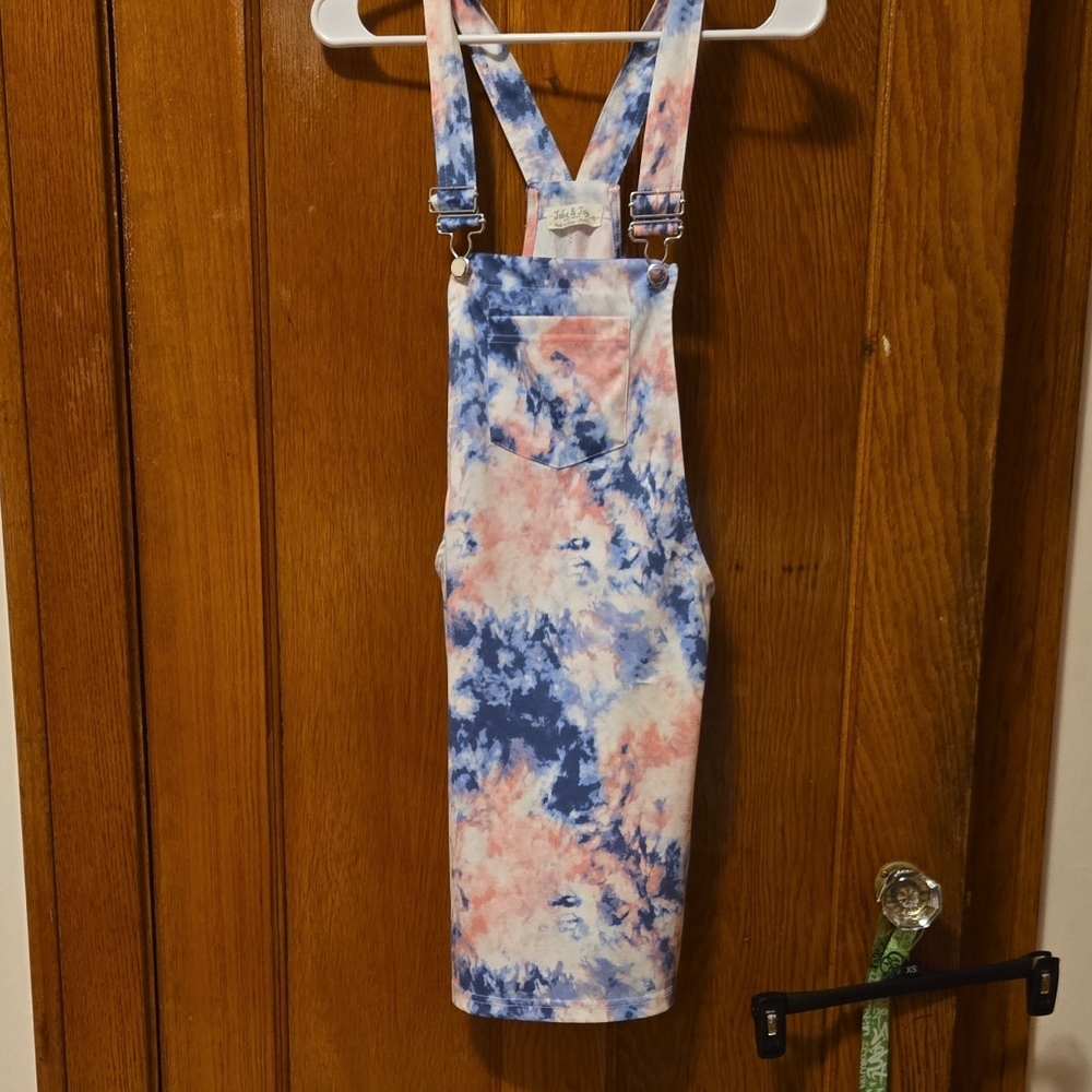 Tie-Dye Pinafore Dress
